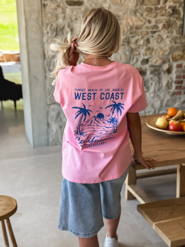 T-shirt West coast - Rose