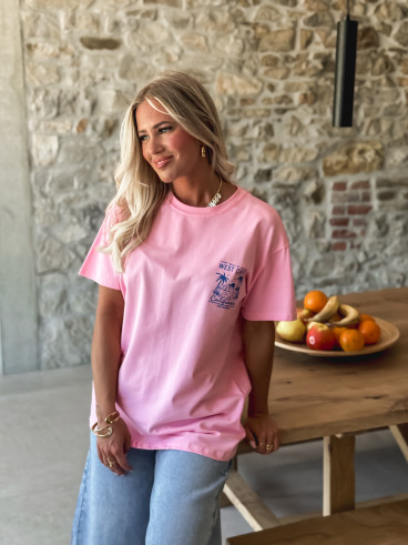 T-shirt West coast - Rose