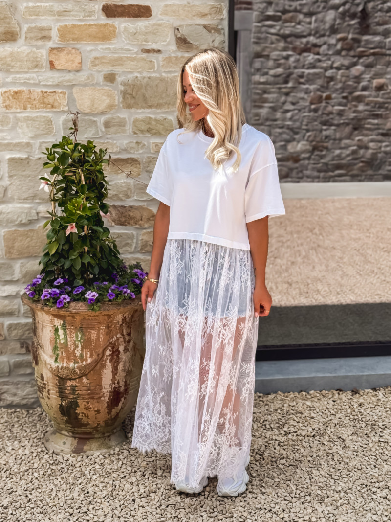 Robe longue Erica - Blanc
