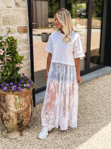 Robe longue Erica - Blanc