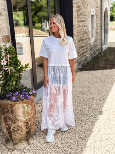 Robe longue Erica - Blanc