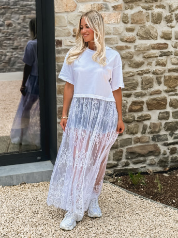 Robe longue Erica - Blanc