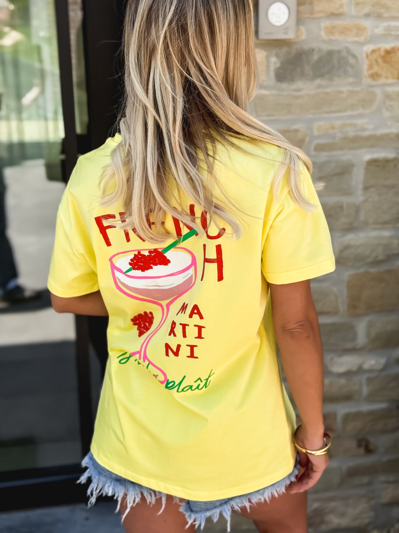 T-shirt French martini - Jaune