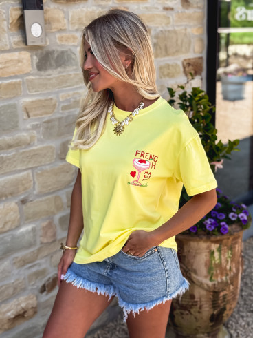 T-shirt French martini - Jaune