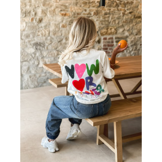 T-shirt 'Now or Never' - Blanc