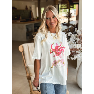 T-shirt "Octo-martini" - Blanc