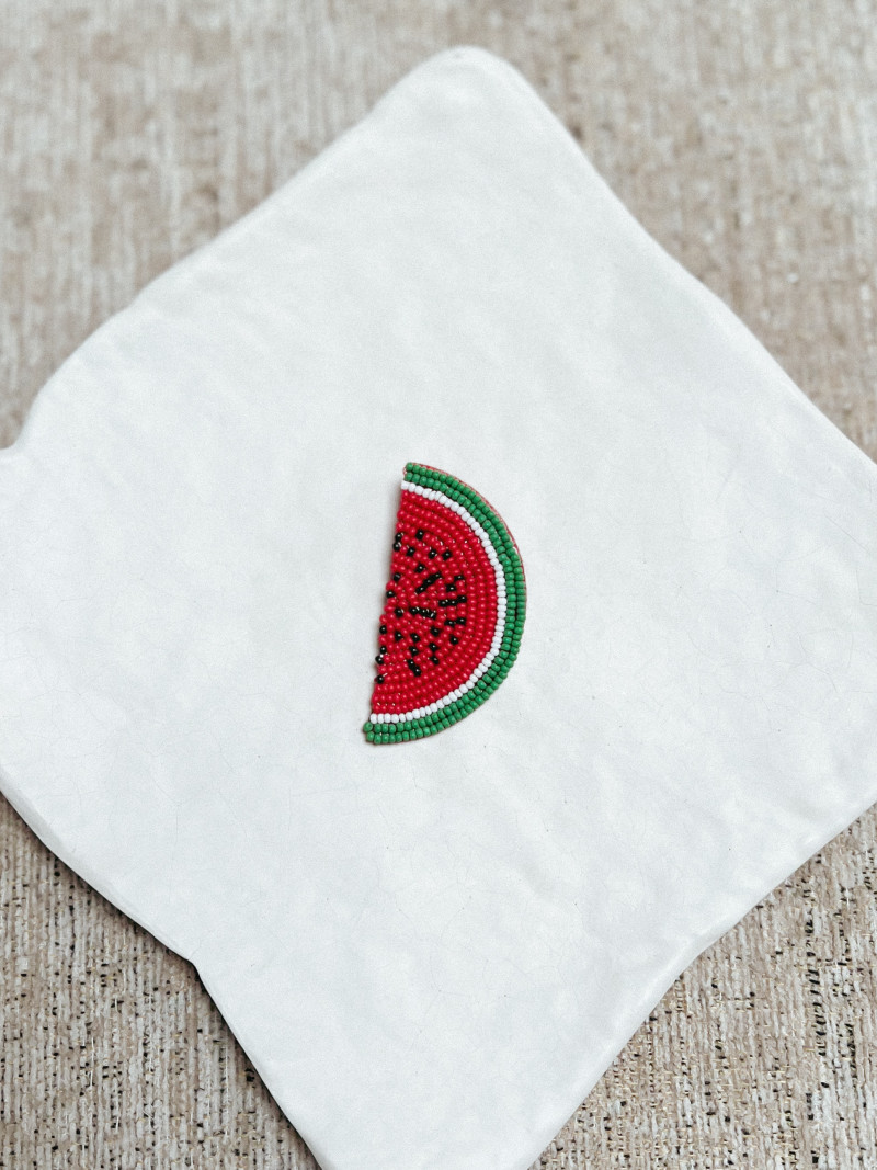 Broche Pastèque - Rouge