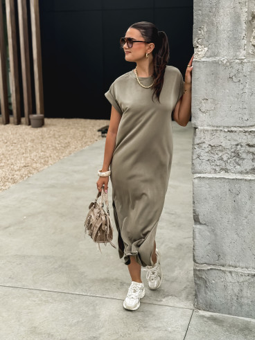 Robe longue Naëlie - Kaki
