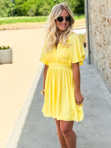 Robe courte Alinéa - Jaune