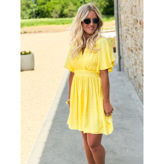Robe courte Alinéa - Jaune