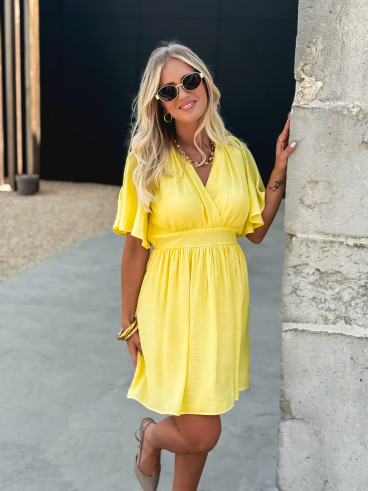 Robe courte Alinéa - Jaune