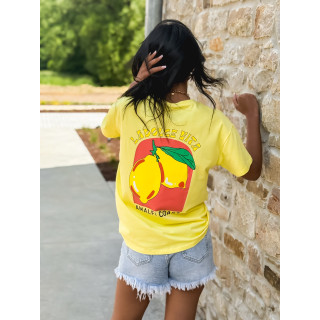 T-shirt "La dolce vita" - Jaune
