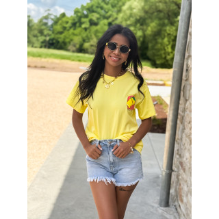 T-shirt "La dolce vita" - Jaune