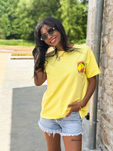 T-shirt "La dolce vita" - Jaune
