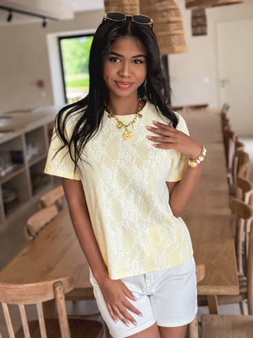 T-shirt à motifs Nalla - Jaune