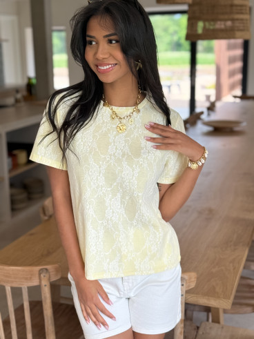 T-shirt à motifs Nalla - Jaune