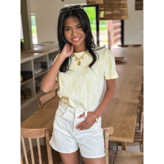 T-shirt à motifs Nalla - Jaune