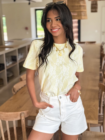 T-shirt à motifs Nalla - Jaune