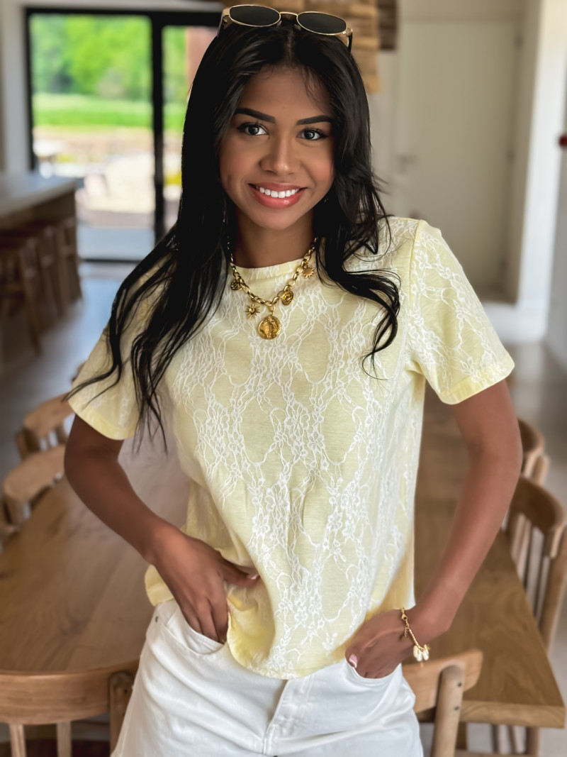 T-shirt à motifs Nalla - Jaune