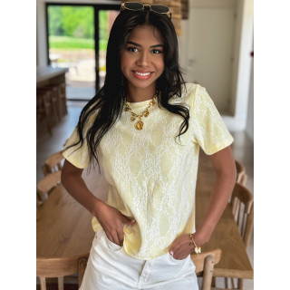 T-shirt à motifs Nalla - Jaune