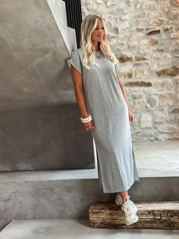 Robe longue Naëlie - Gris