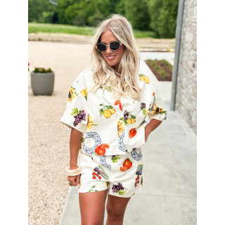Short à motifs Sardaigne - Ecru