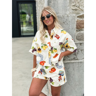 Short à motifs Sardaigne - Ecru