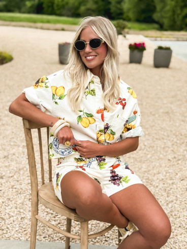 Short à motifs Sardaigne - Ecru