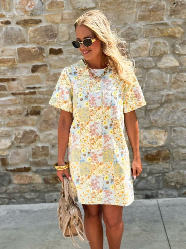 Robe courte à fleurs Ellinna - Multicolore