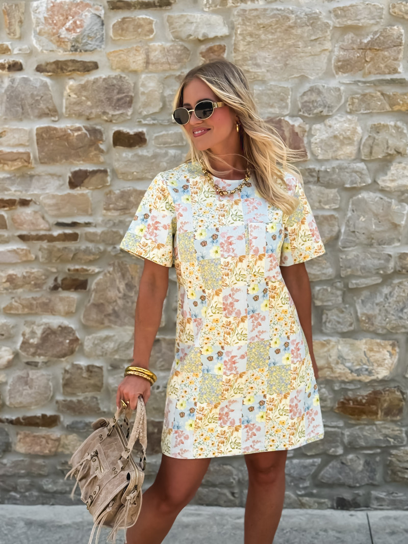 Robe courte à fleurs Ellinna - Multicolore