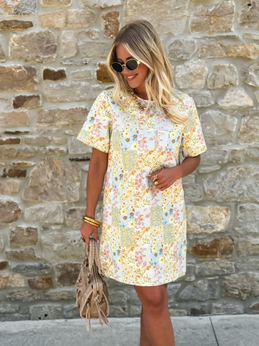 Robe courte à fleurs Ellinna - Multicolore