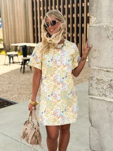 Robe courte à fleurs Ellinna - Multicolore