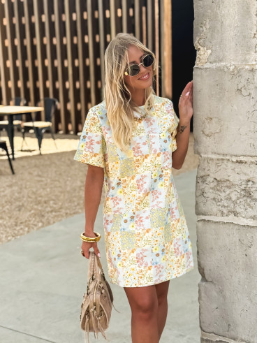 Robe courte à fleurs Ellinna - Multicolore