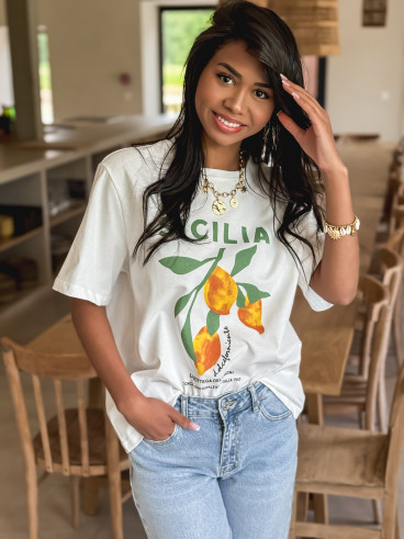 T-shirt Sicilia - Blanc