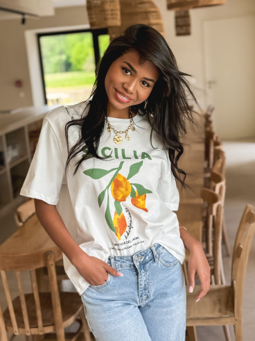 T-shirt Sicilia - Blanc