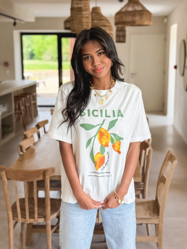 T-shirt Sicilia - Blanc