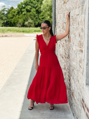 Robe longue Juana - Rouge