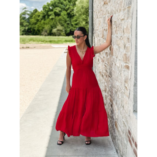 Robe longue Juana - Rouge
