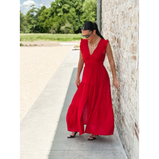 Robe longue Juana - Rouge
