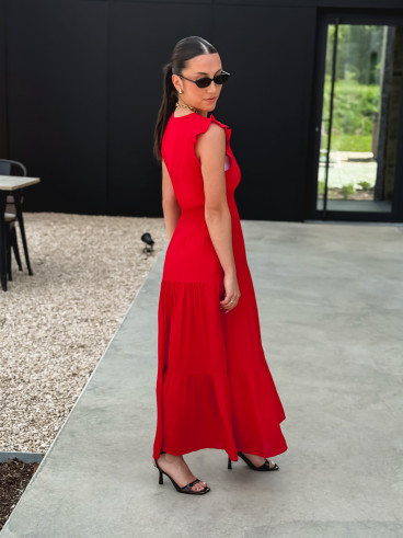 Robe longue Juana - Rouge