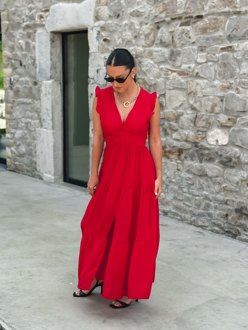 Robe longue Juana - Rouge