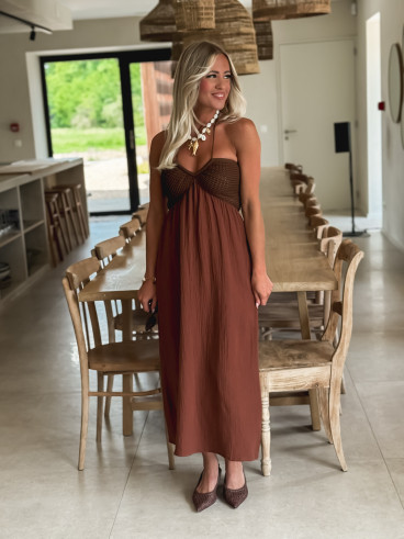 Robe longue Terry - Chocolat
