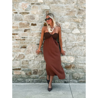 Robe longue Terry - Chocolat