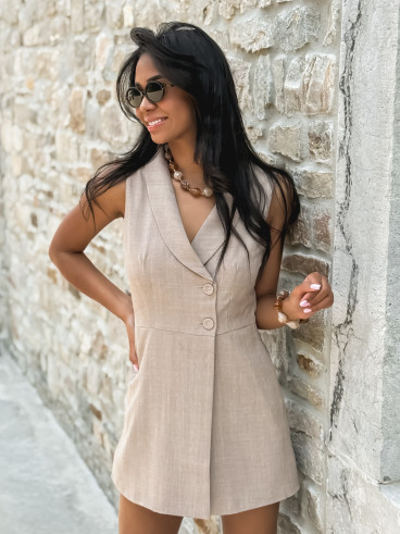 Combinaison short Sadiya - Taupe