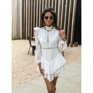 Combinaison short  Athalié - Blanc