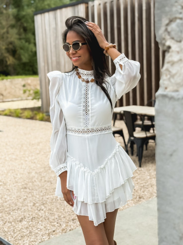 Robe courte Athalié - Blanc