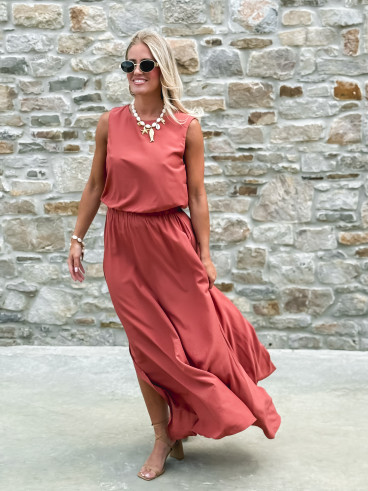 Robe longue Imaé - Terracotta