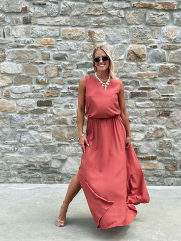 Robe longue Imaé - Terracotta