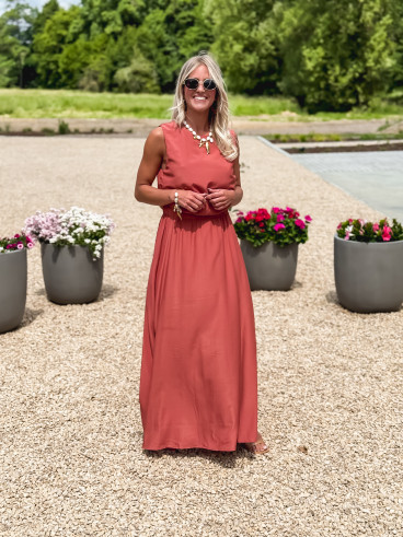 Robe longue Imaé - Terracotta