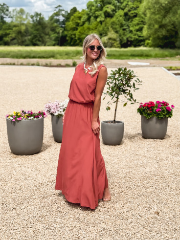 Robe longue Imaé - Terracotta